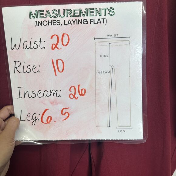 J Jill Pants Womens 18 Red Cropped Premium Bi Stretch High‎ Rise Casual Cotton - Picture 6 of 10